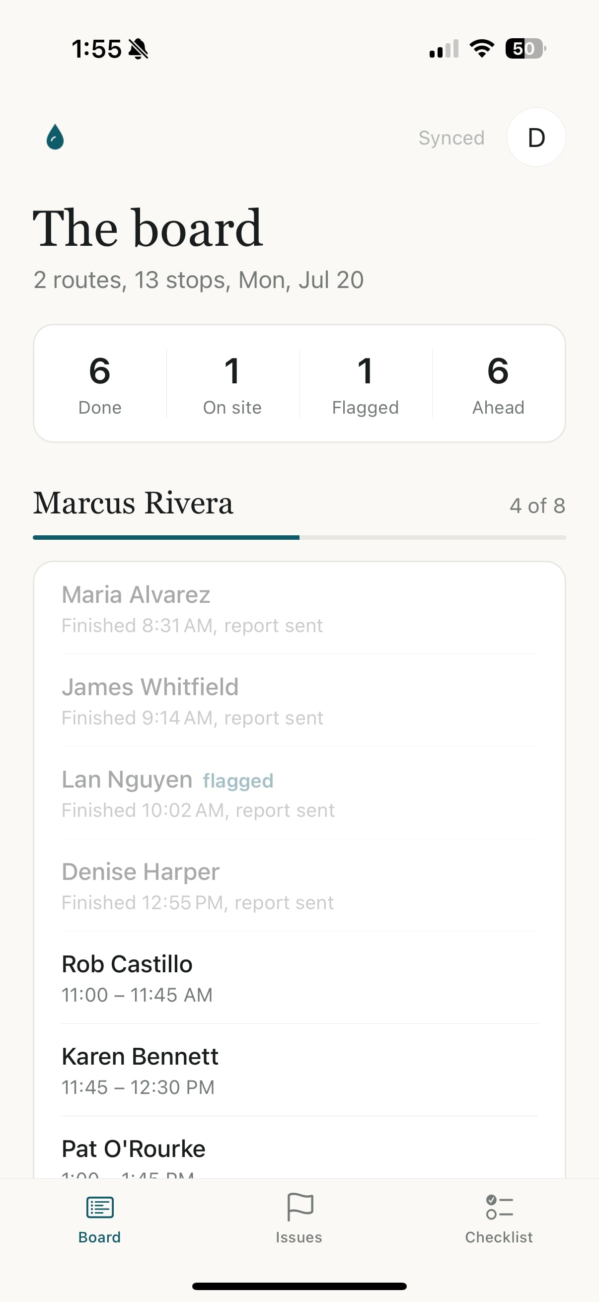 PoolProof: Pool Service — app screen