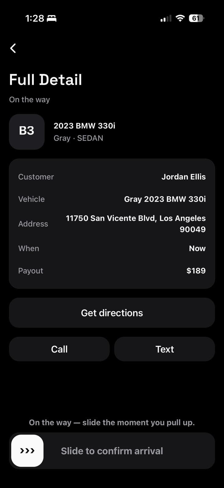 Comet: Mobile Detailing — Swipe to advance, sized for wet thumbs.