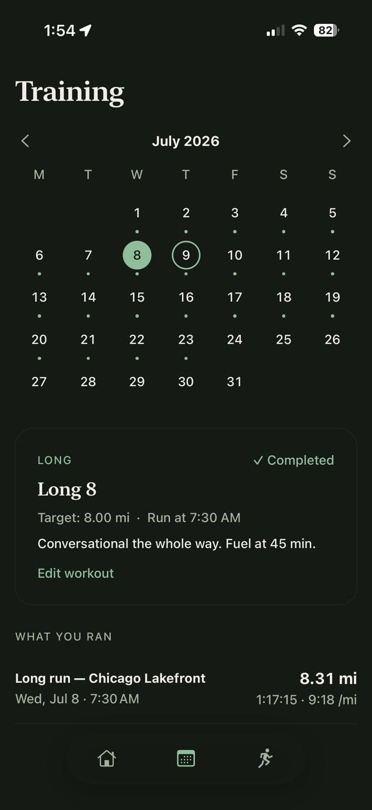 Cadence: Run Coaching — Workouts are written in plain English.